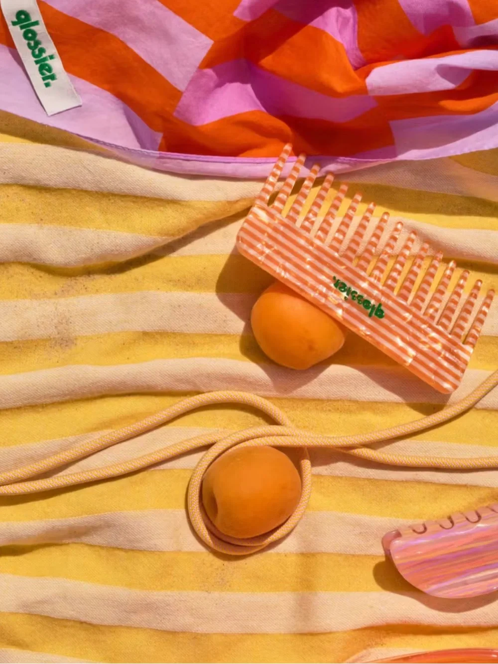 Limited Edition Glossier Summer Collection Hair Comb with Case
